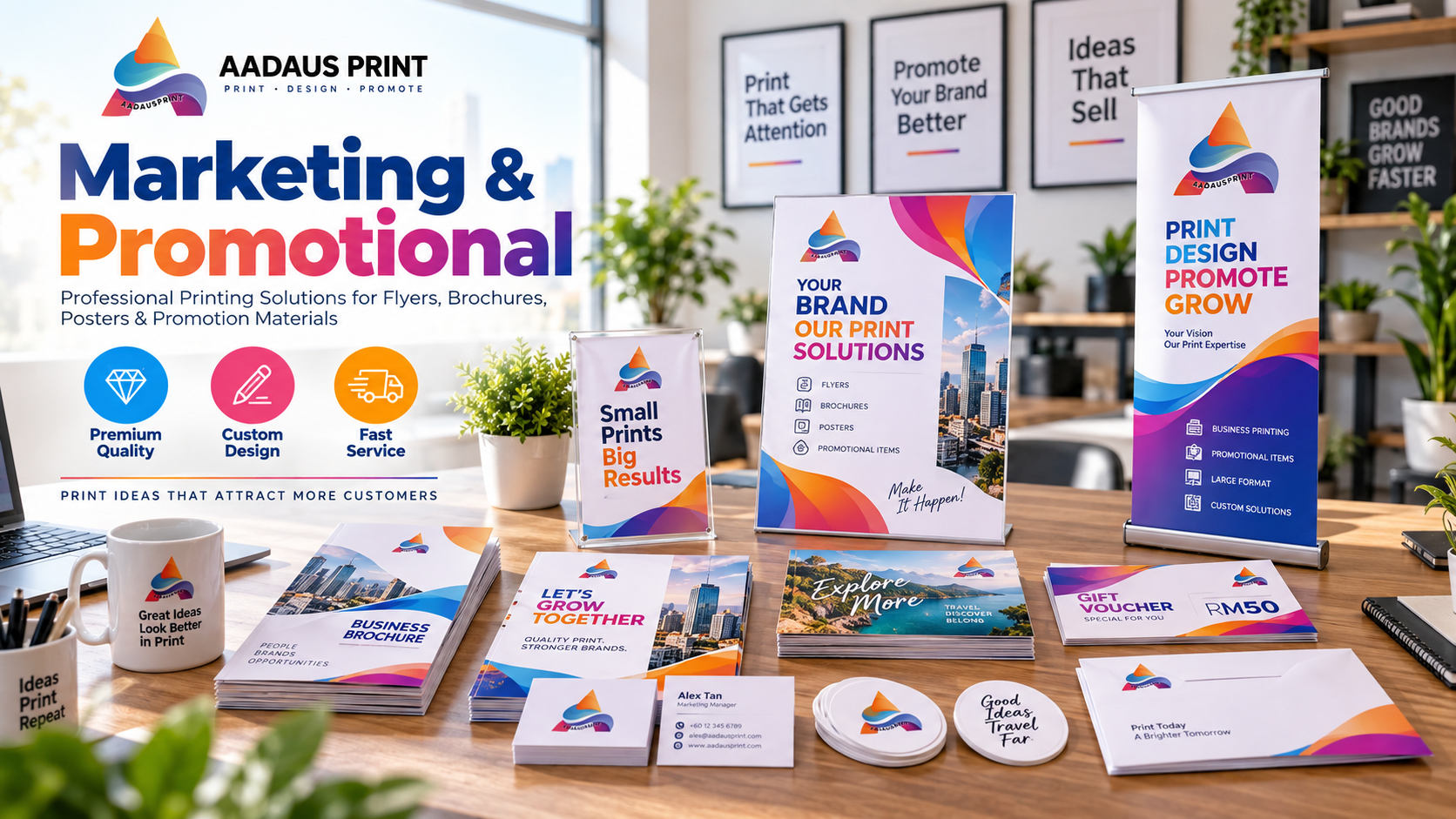 Marketing and promotional printing - flyer, brochure dan banner di Kuala Lumpur